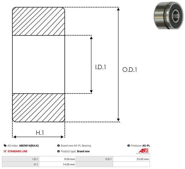 AS-PL ABE9014(BULK) Bearing