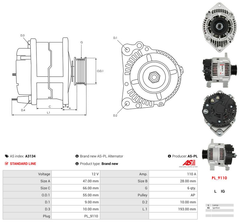 Generaator, AS-PL A3134