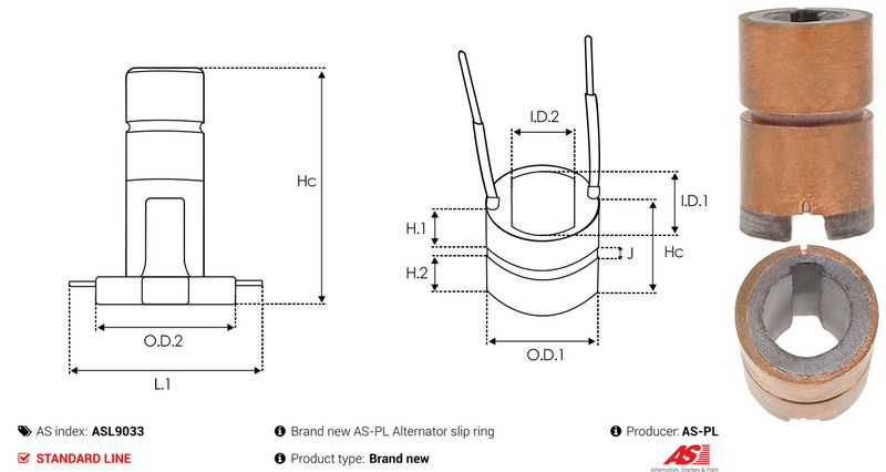 Rõngas, generaator, AS-PL ASL9033