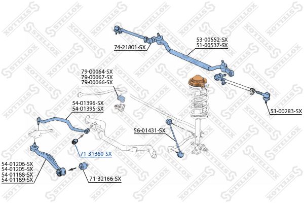 STELLOX 71-31360-SX Mounting, control/trailing arm