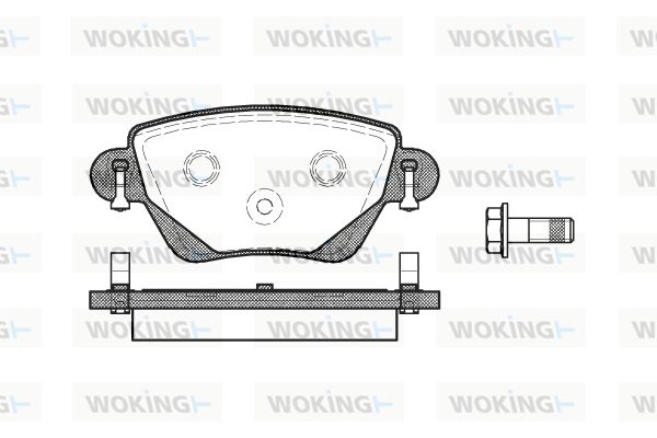 Комплект гальмівних накладок, дискове гальмо, Woking P6773.00