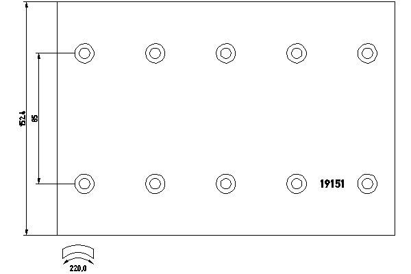 TEXTAR 1915002 Brake Lining Kit, drum brake