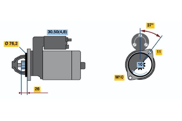 BOSCH Startmotor / Starter 0 001 109 258