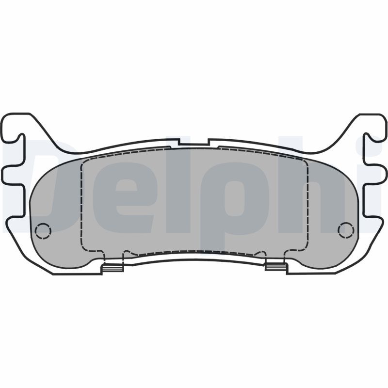 Комплект гальмівних накладок, дискове гальмо, Delphi LP1452