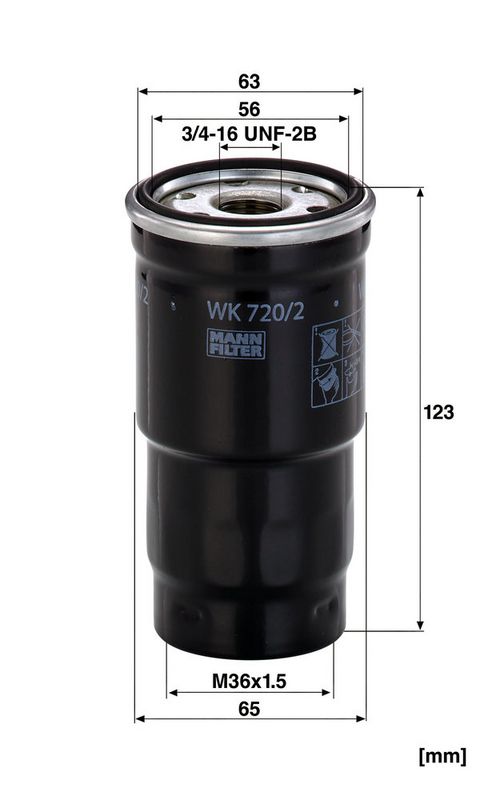 Filtru combustibil WK 720/2 x MANN-FILTER