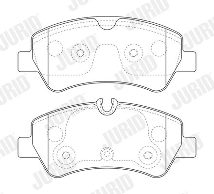 Комплект гальмівних накладок, дискове гальмо, Jurid 573836J