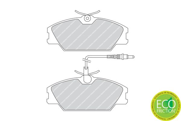 FERODO FDB406 Brake Pad Set, disc brake