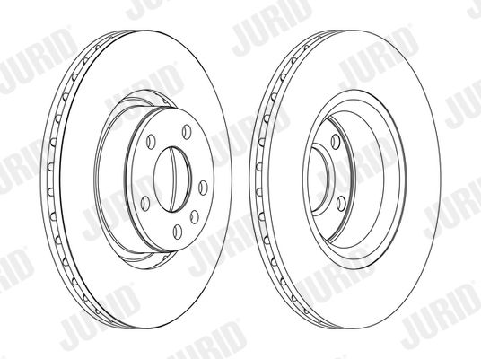 Гальмівний диск передній Audi A6, A6 Avant Jurid 562271JC1