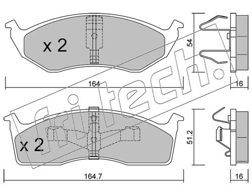 fri.tech. 365.1 Brake Pad Set, disc brake