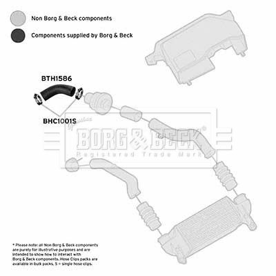 Шланг подачі наддувального повітря, Borg & Beck BTH1586