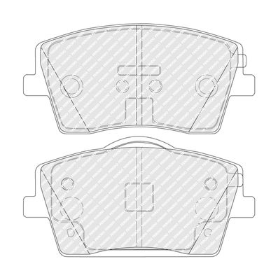Комплект гальмівних накладок, дискове гальмо, Ferodo FDB5277