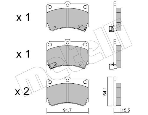 METELLI 22-0196-0 Brake Pad Set, disc brake