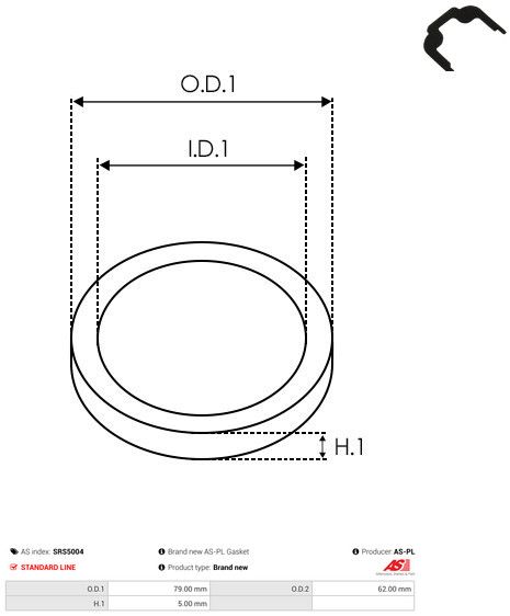 Remondikomplekt, generaator, AS-PL SRS5004