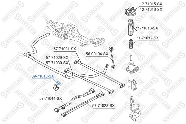 STELLOX 89-71013-SX Mounting, stabiliser bar