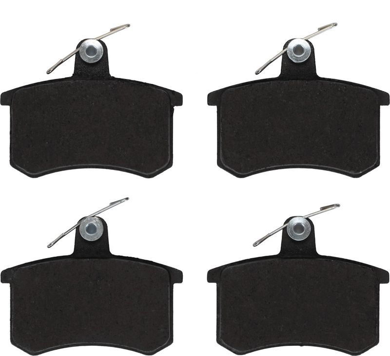 Remblokken set Achter (met extra's  met remklauw geleidingsbouten), past: ALFA ROMEO 164  FIAT 131, BRAVO I, CROMA, PANDA  LANCIA BETA, THEMA 0.9-3.0 09.74-10.01