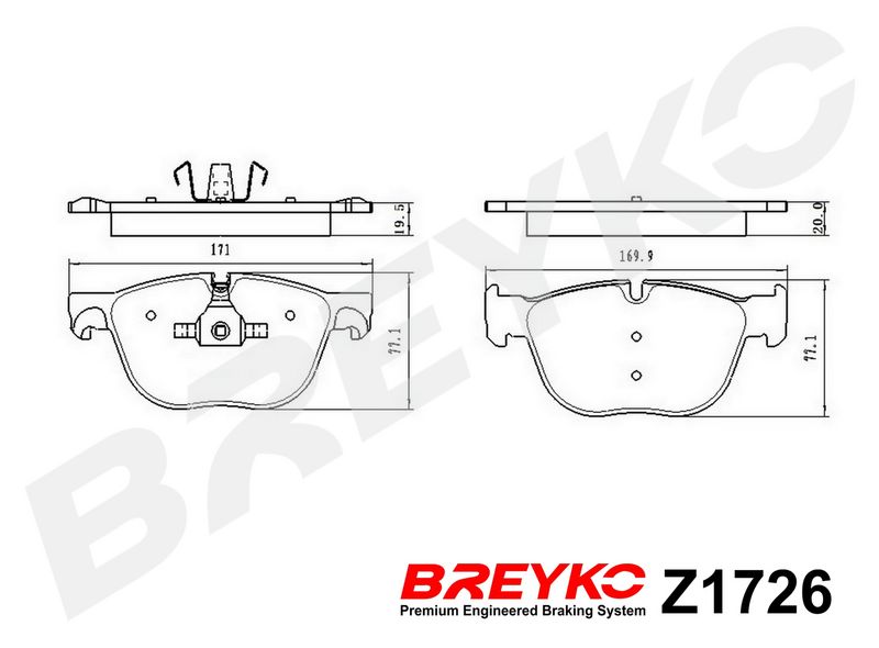 DAVID VASCO Z1726 Brake Pad Set, disc brake