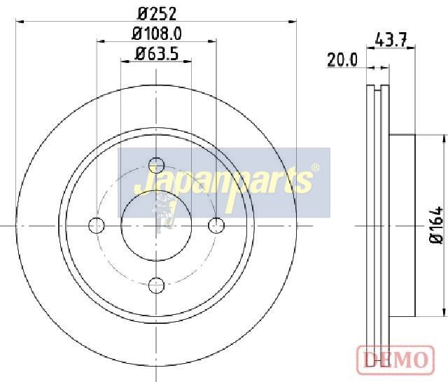 спирачен диск JAPANPARTS