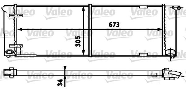 Valeo Radiator, engine cooling 734586