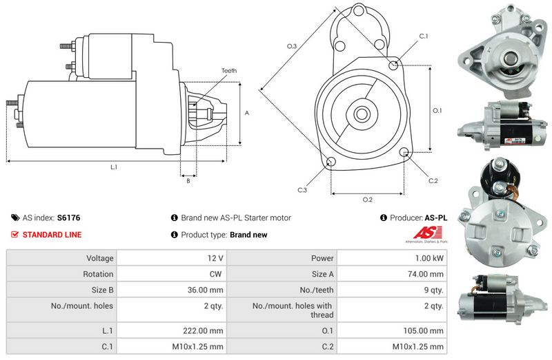 AS-PL S6176 Starter