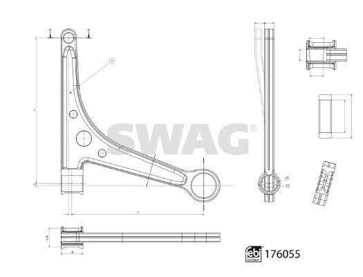 SWAG 33 10 3271 Control/Trailing Arm, wheel suspension