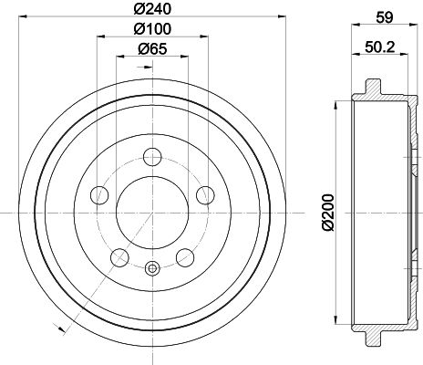 Гальмівний барабан, Hella 8DT355300-371