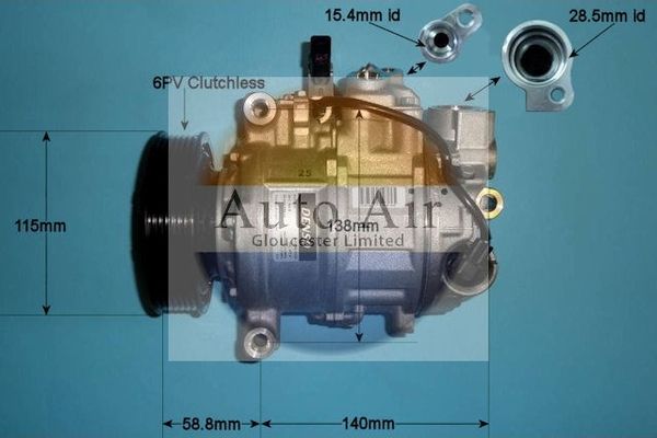 Auto Air Gloucester 14-0207 Compressor, air conditioning