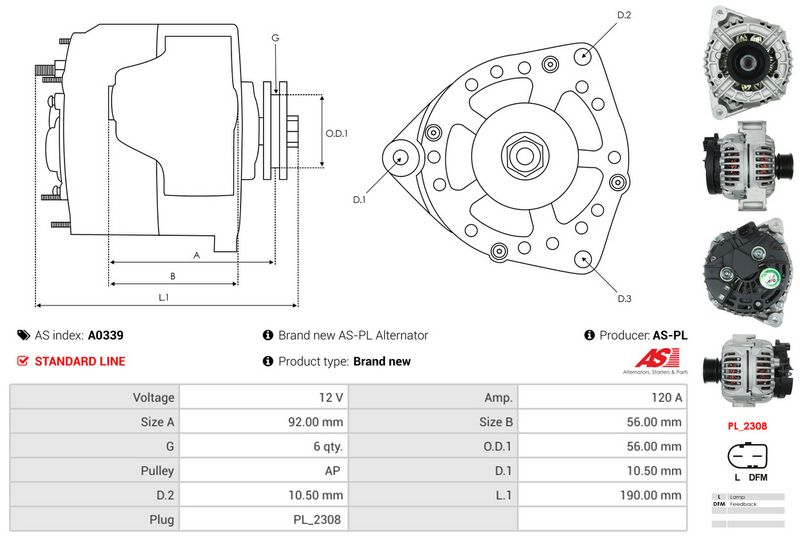 AS-PL A0339 Alternator