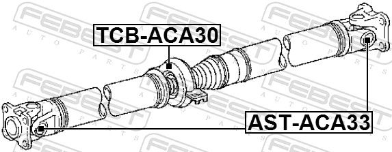 FEBEST TCB-ACA30 Bearing, propshaft centre bearing