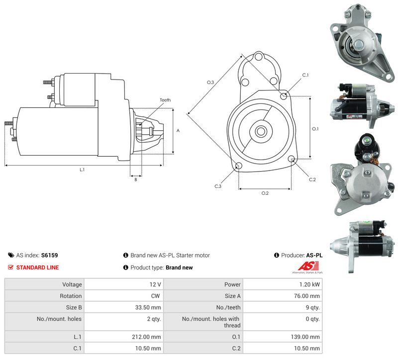 AS-PL S6159 Starteris