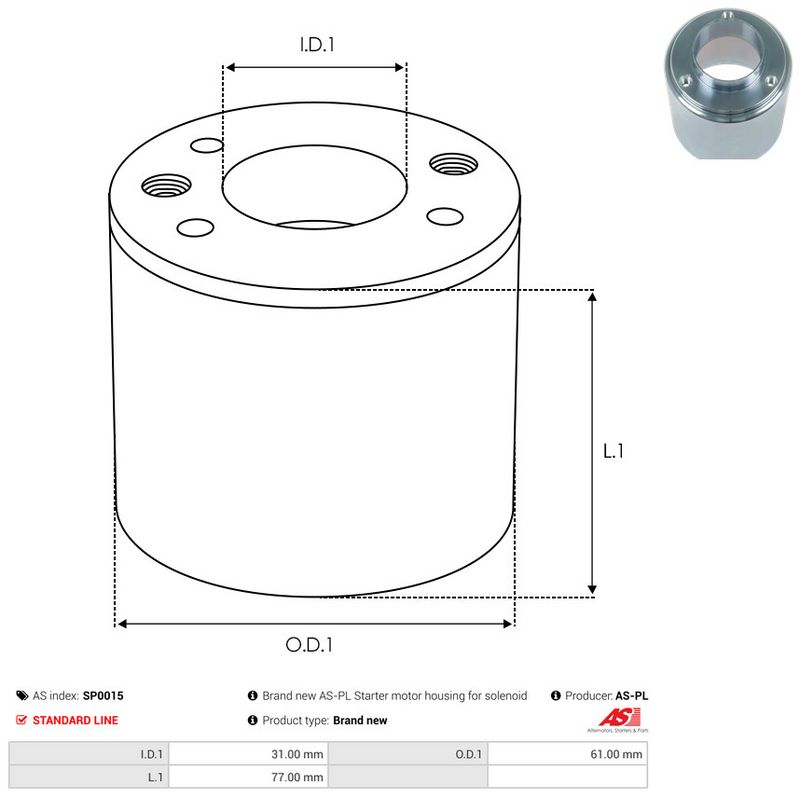 Remondikomplekt, Starter, AS-PL SP0015