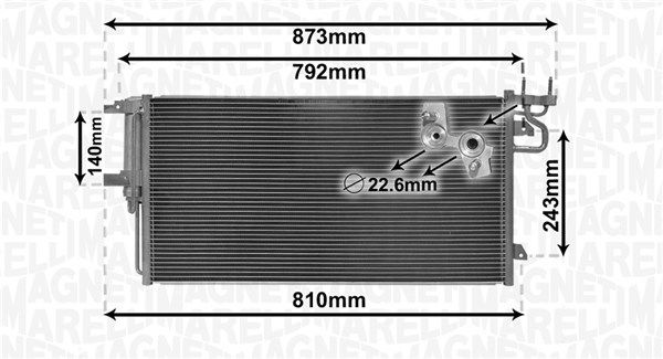 MAGNETI MARELLI kondenzátor, klíma 350203868000