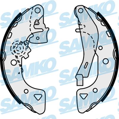 Комплект гальмівних колодок, Samko 87540