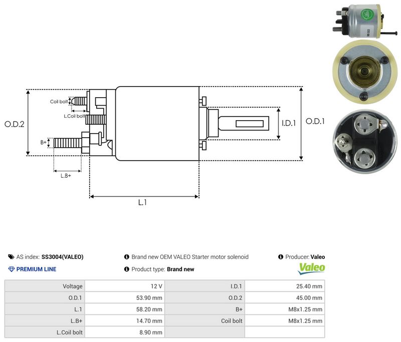 Magnetlülitus, starter, AS-PL SS3004(VALEO)
