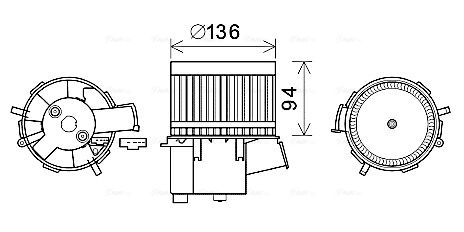 AVA QUALITY COOLING Utastér-ventilátor FT8435