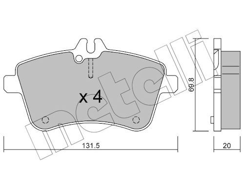 Plaquettes+de+frein+à+disque METELLI 22-0647-0