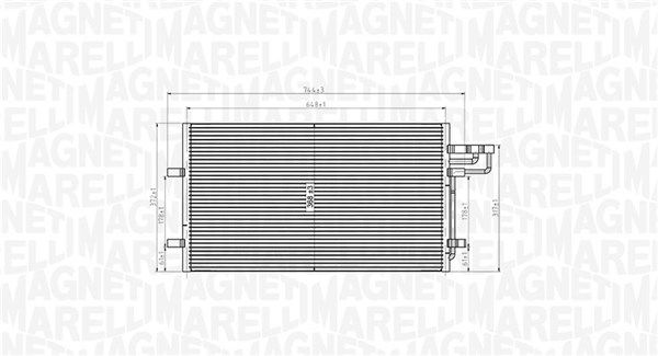 Конденсатор, система кондиціонування повітря, Magneti Marelli 350203915000