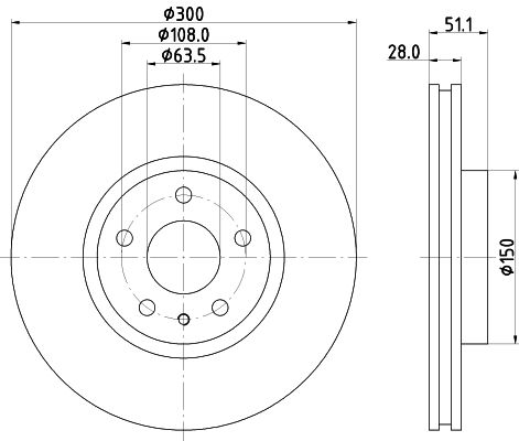 HELLA PAGID 8DD 355 123-161 Brake Disc