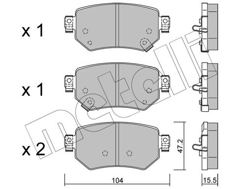 METELLI fékbetétkészlet, tárcsafék 22-1159-0