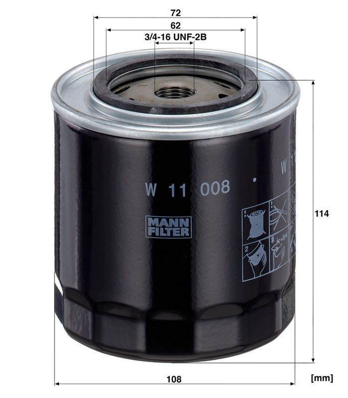 Õlifilter, MANN-FILTER W 11 008