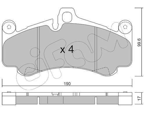 Set placute frana,frana disc 822-1004-0 CIFAM