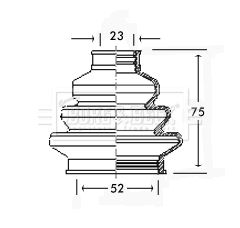 Borg & Beck cv joint boot kit - BCB2220