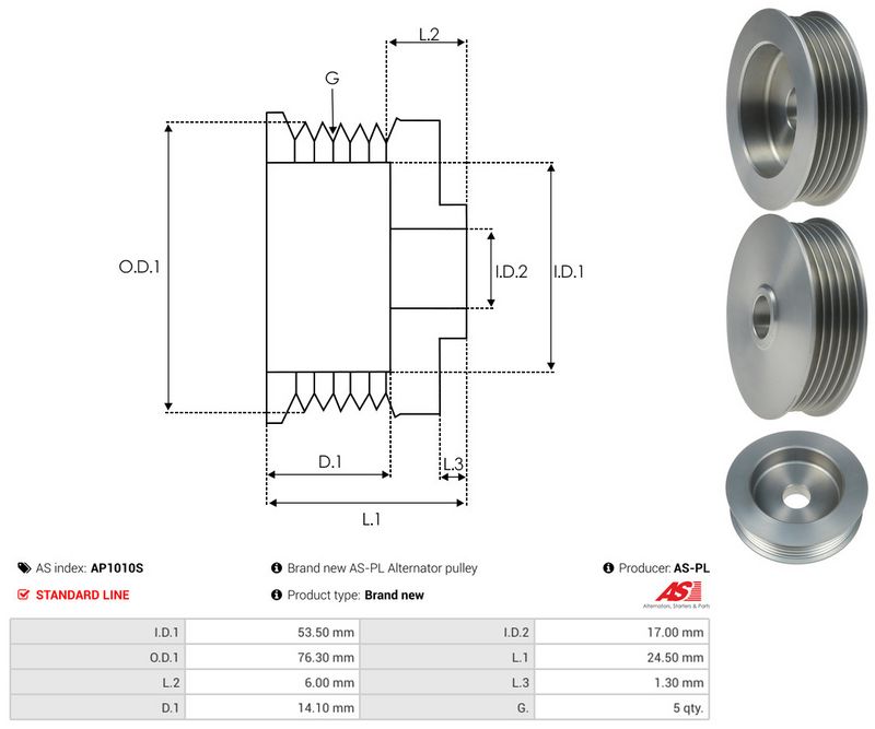Rihmaratas, generaator, AS-PL AP1010S