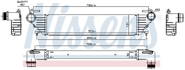 NISSENS 96272 Charge Air Cooler