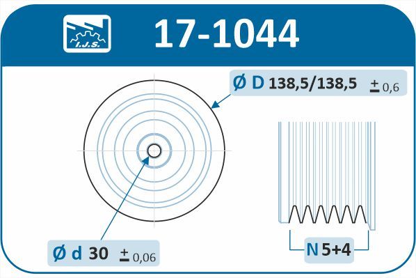 Шків, колінчатий вал, Ijs 17-1044