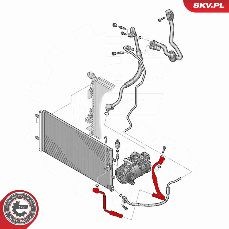 ESEN SKV 87SKV864 High-pressure Line, air conditioning