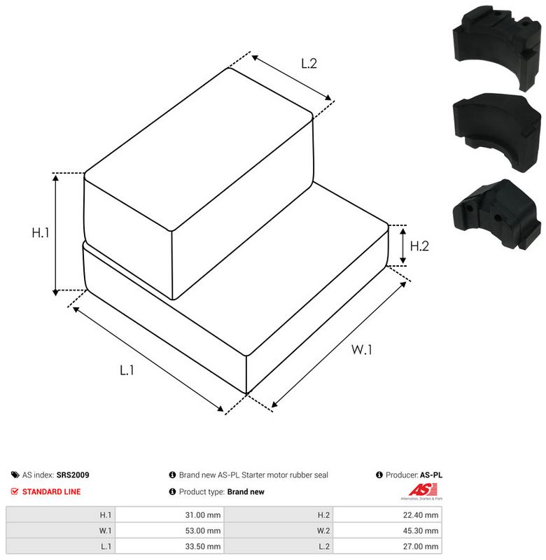 Remondikomplekt, Starter, AS-PL SRS2009