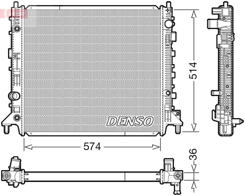Denso Engine Cooling Radiator DRM99013