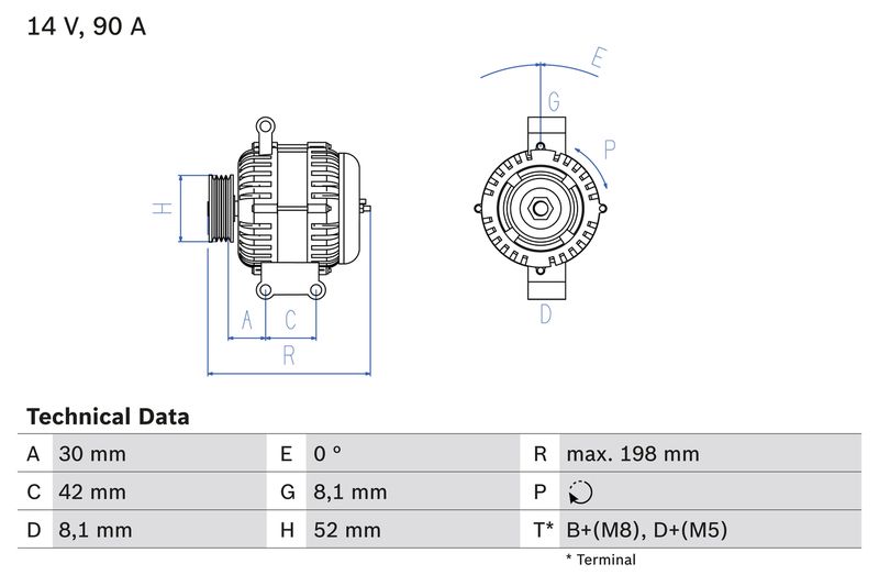 BOSCH generátor 0 986 041 800