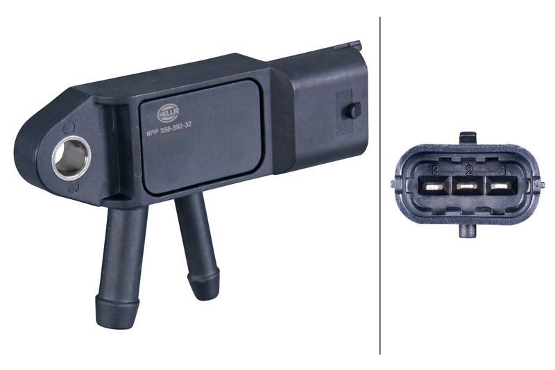 HELLA Sensor, exhaust pressure 6PP 358 392-321