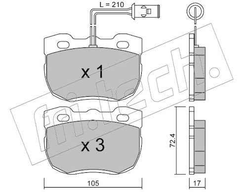 fri.tech. 180.0 Brake Pad Set, disc brake